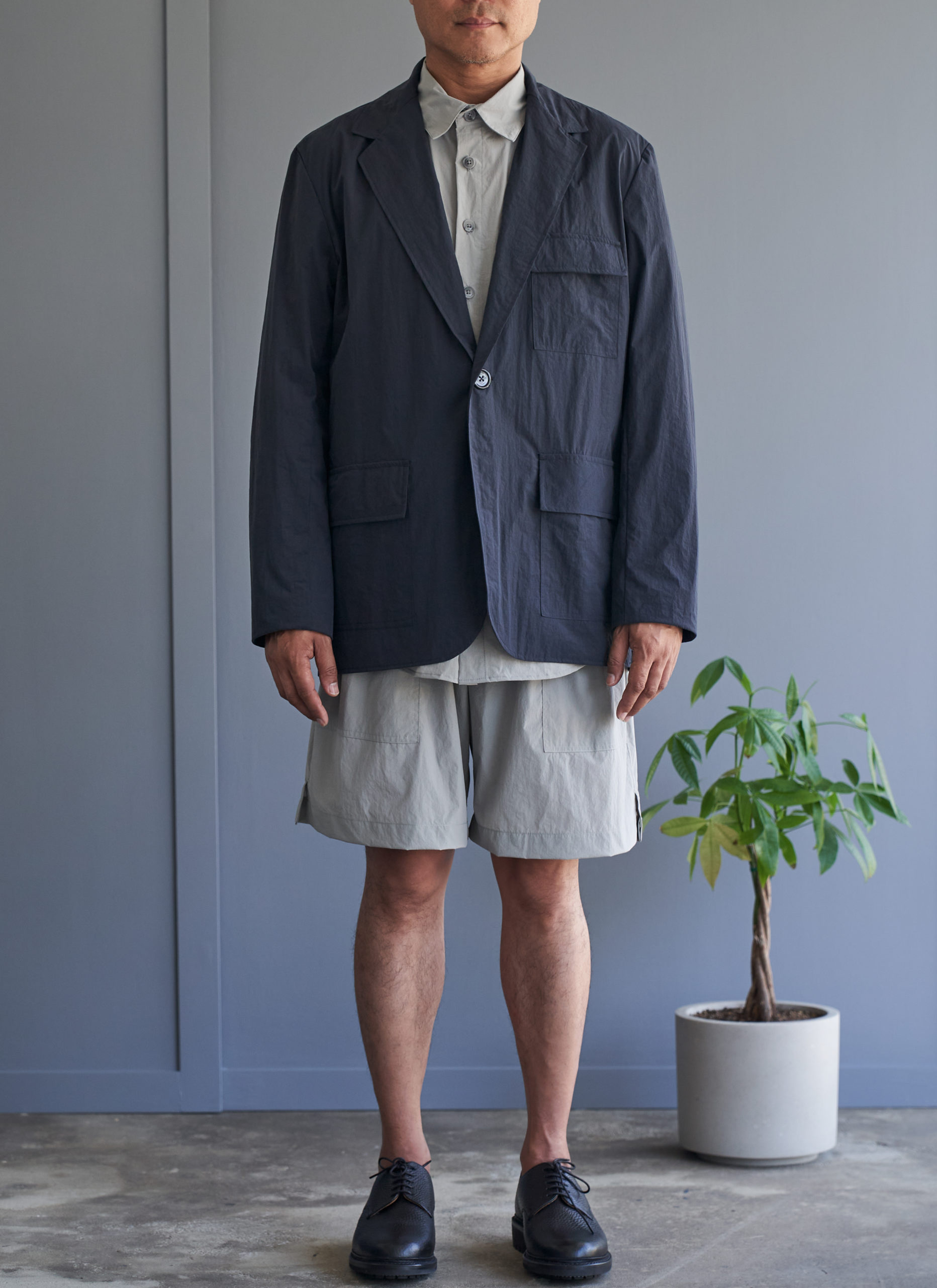 SOFT SACK JACKET IN MIDNIGHT BLUE PARACHUTE NYLON - GREI New York