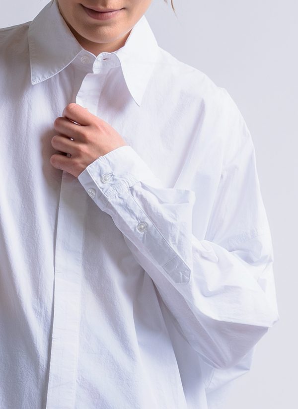 PAINTER SHIRT IN WHITE WASHED POPLIN - Image 5