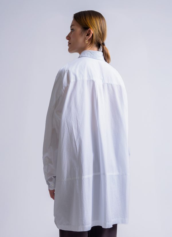 PAINTER SHIRT IN WHITE WASHED POPLIN - Image 9