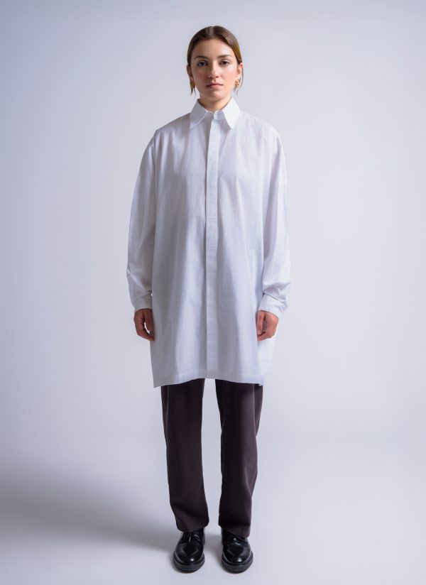 PAINTER SHIRT IN WHITE WASHED POPLIN - Image 12