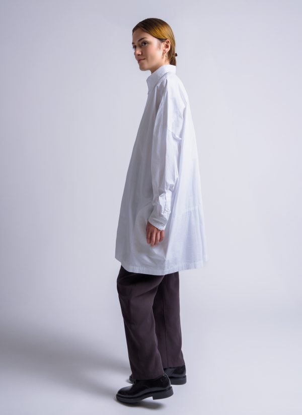 PAINTER SHIRT IN WHITE WASHED POPLIN - Image 7