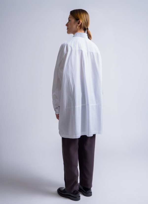 PAINTER SHIRT IN WHITE WASHED POPLIN - Image 10