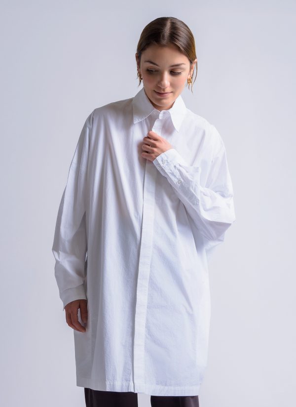 PAINTER SHIRT IN WHITE WASHED POPLIN - Image 13