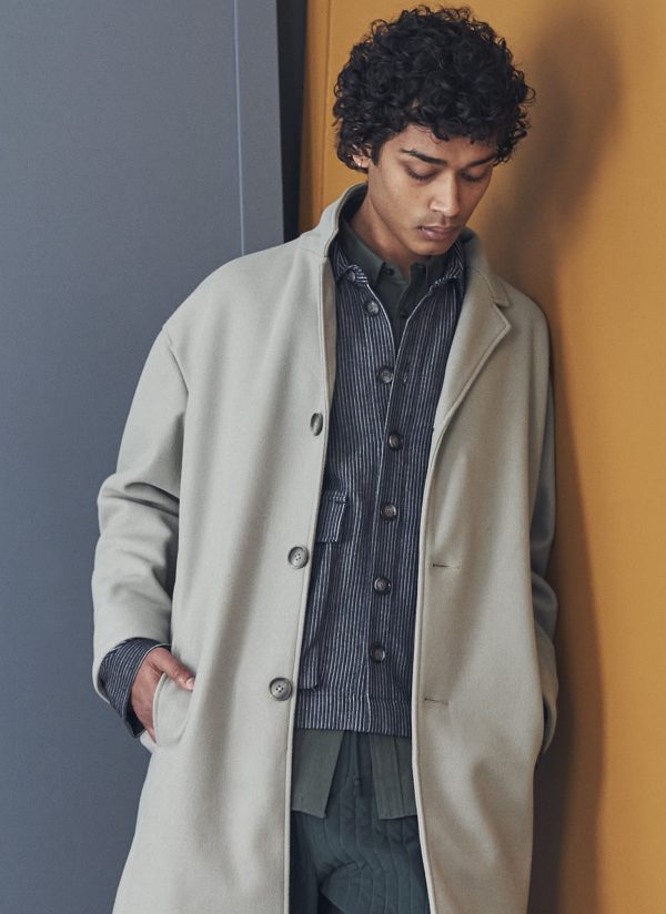 RELAXED OVERCOAT IN DULL MINT - GREI New York