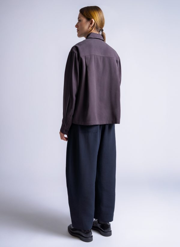 TRAVELER SHIRT IN MINK BRUSHED VISCOSE TWILL - Image 5