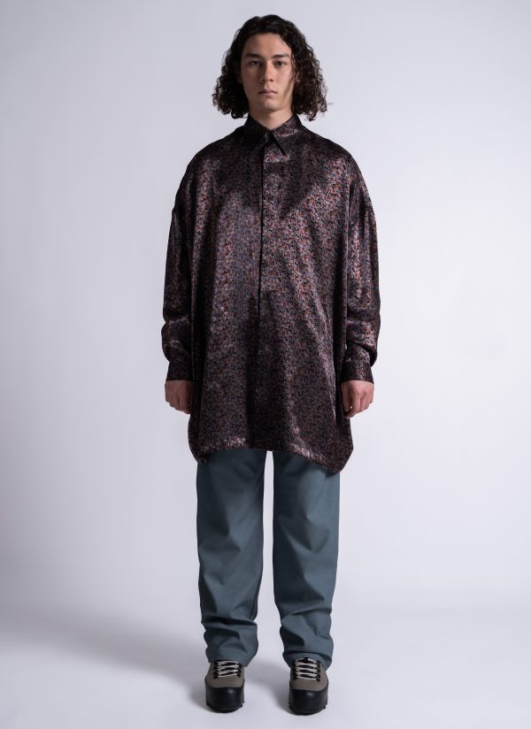 PAINTER SHIRT IN MULTI FLORAL SHEEN