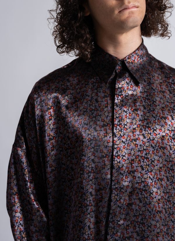 PAINTER SHIRT IN MULTI FLORAL SHEEN - Image 2